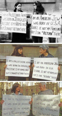 ahmdrajabi:  A Jewish woman and a Palestinian woman protesting together in 1973, 1992, and 2001. 