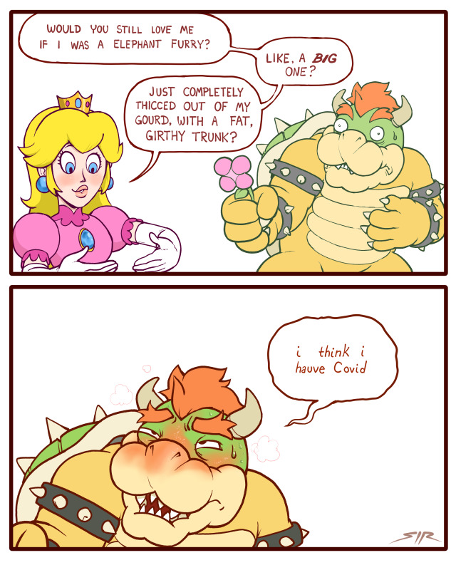 Bowser isn't up to the tusk of wooing elephant Peach in this Super