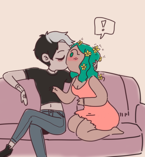 childofsquid: More witchy girls and a lil short comic &lt;3  Dahlia is the skunk haired gir