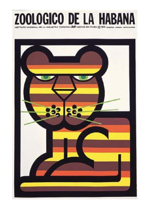 Jorge Hernandez, poster design for Zoologico de la Habana, 1974. Havana Zoo. INIT, Cuba.