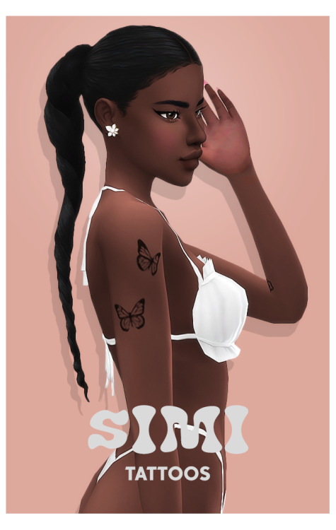 simlishaccent:simi tattoos   download  so i made this tattoo set for simi, as i needed some butterfl