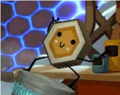 repressed-memory-emily:  Broken Age hexipals cutting a rug   This game I swear