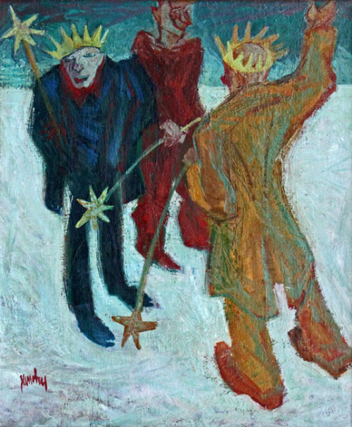 huariqueje:Drie Koningen  (Three Kings) Epiphany   -  Jan van HeelDutch  1898 - 1990Oil on canvas