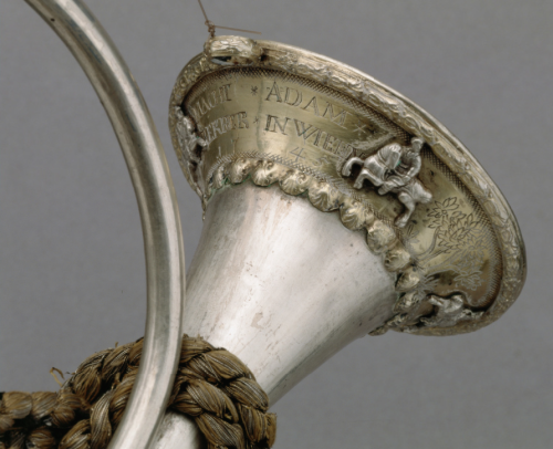 Post Horn, ca. 1745Adam Ferber (Vienna, Austria)- Materials: Silver- Other Notes: The engraving read