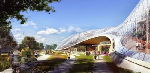 theverge:  “Google Glass” takes on a whole new meaning with the rendering for Google’s futuristic new headquarters.