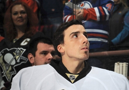 pensfan4lfe: Penguins in Edmonton: James Neal, Taylor Pyatt, Robert Bortuzzo, Marc-Andre Fleury, Evg