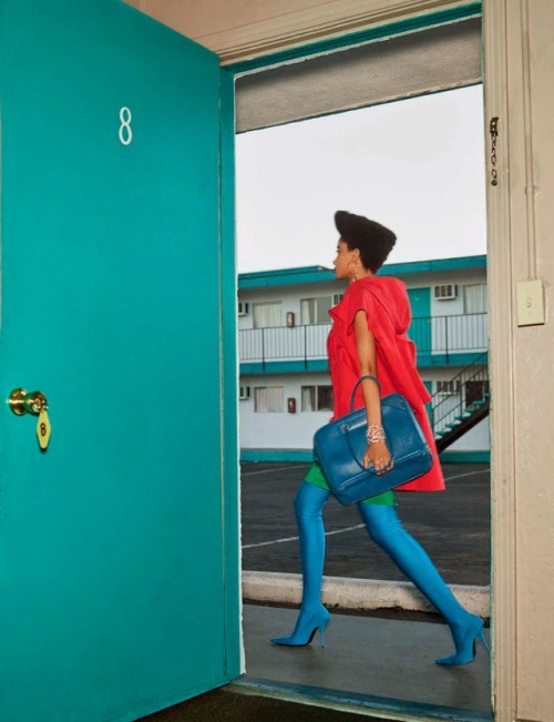 visualjunkee:COLOUR CODES: model: Lineisy Montero - photography: Emma Summerton - styling: Natasha Royt - hair: Luke Cha