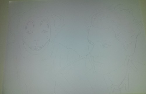 my-all-american-romance:How I drew Gerard and Lola:#1. I always start with a light outline of the wh