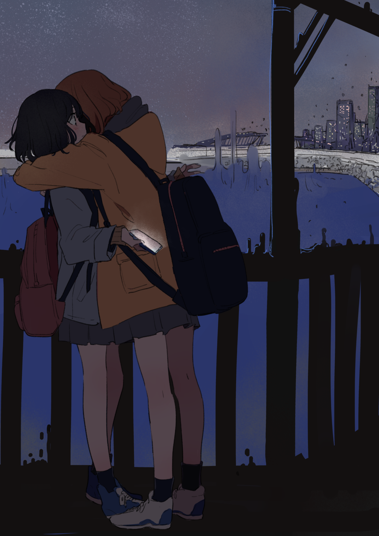 wholesomeyuri: ✧･ﾟ: *✧ Surprising Hug ✧ *:･ﾟ✧  ♡ Original Characters