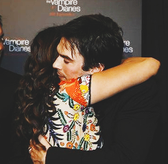 salvatore-vampire:  Nina Dobrev and Ian Somerhalder at TVD’s 100th Episode Party,