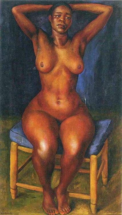 theurbansensualist:  artist-rivera:  Dancer Resting, 1939, Diego RiveraMedium: oil,canvas   Art😉