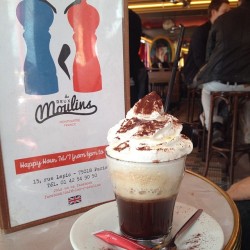 after 3 winters of living here, i finally got to check something off of my bucket list: have a coffee at “Amelie’s Café” with my love.  (at Café des Deux Moulins)