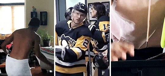 @PensInsideScoop: PO Joseph Is Absolutely Losing His Mind Laughing About Something On The Ice. He Was