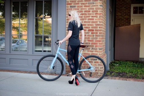 engineeringinheels: More biking in heels! Love to see heels on bicycle.