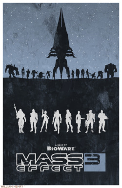 geeksngamers:     Mass Effect Poster Series - Submitted by William Henry Prints of each are available on Etsy    