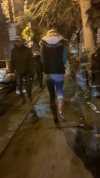 Wet ScarletBusy City Streets Jeans Soaking adult photos