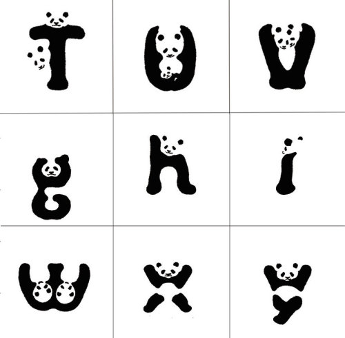 WWF Japan made adorable Panda Font to raise awareness with Ogilvy & Mather