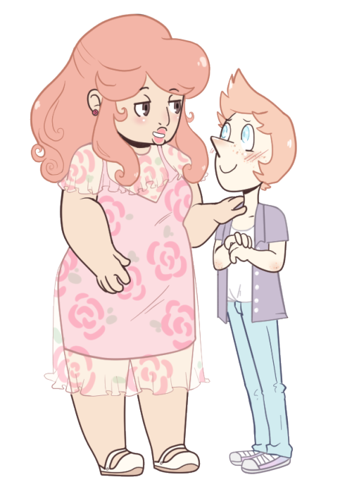 captainsartlog:  Some college AU pearlrose chibis for @asexualgemwho is probably the biggest fan of these two that there has ever been. [Summer chibi commission sale going on now!] 