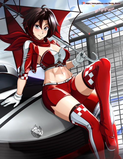 RWBY - Race Queen Rubyhttps://www.pixiv.net/artworks/82950537https://twitter.com/hosen_hocen/status/