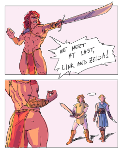 anxioussailorsoldier: zelda: first sidon, now this? link, the guy wants to steal your triforce link: he can have it. it’s up my ass though, but i’m sure with those hands he’ll find it real quick-  ganon: the girls back home never treated me like