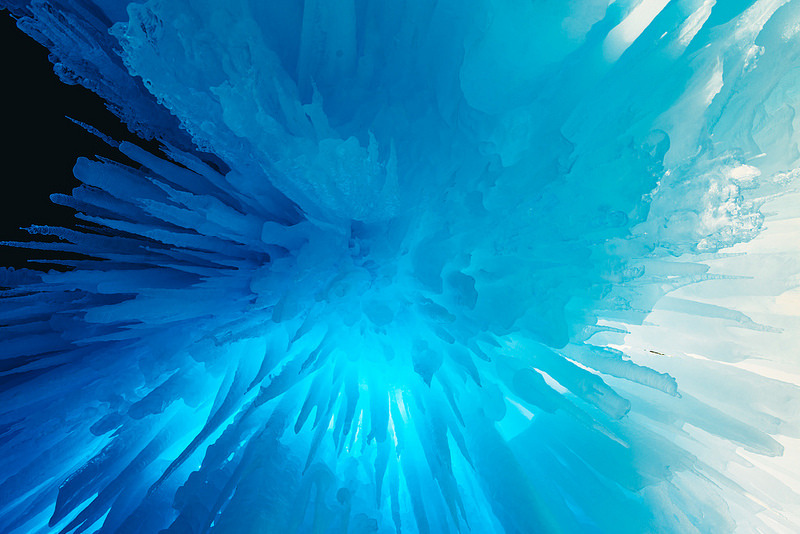 Sam Scholes. Upside Looking Down (Ice Castles, Midway, Utah). 2014.