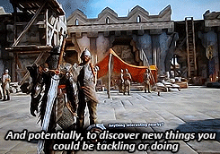 zevranes:DRAGON AGE: INQUISITION ➳ walking away from non-essential conversations with npcs [x]