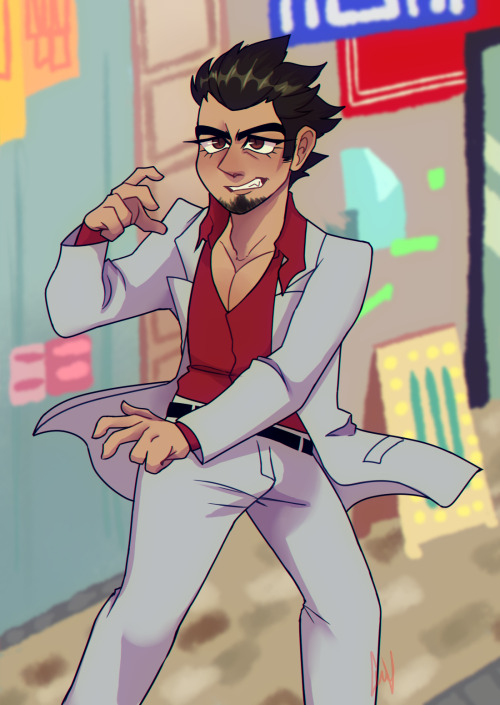 i live for kiryu doing dragon claws with his hands