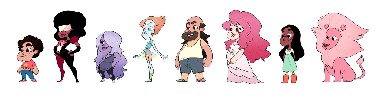 Here is a little Steven Universe Line Up I did :D