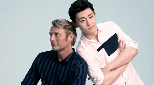 hugh-dancy:Mads Mikkelsen & Deng Lun for JACK & JONES China