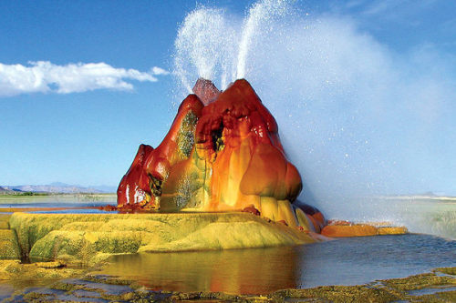 fly geyser in gerlach nevada usa. photographed by jeremy c munns & ken lund