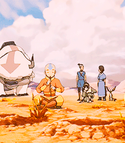 avatarparallels:  Aang and Bumi playing the flute. 