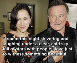 micdotcom:  Zelda Williams pens hopeful message about depression on Instagram Zelda Williams, the daughter of late actor Robin Williams, has written a powerful message on Instagram discussing the grief of her father’s suicide in 2014 and how she coped