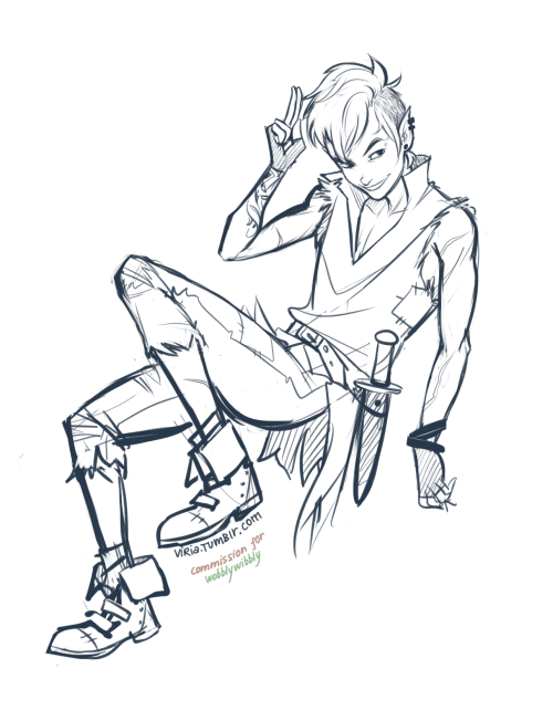 viria:a commissioned sketch of punk! Peter Pan was one of the most interesting ones I’ve gotte