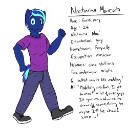 Meet the model from last night, Nocturne,