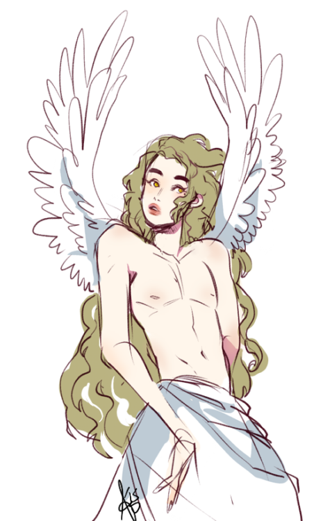 animauxing:  i was telling myself damn i wanna make an angel character with a flawless personality and big lovely eyes then i was like oh wait.