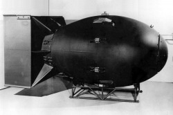 Fat Man was the codename for the type of atomic bomb that was detonated over Nagasaki, Japan, by the United States on 9 August 1945. It was the second of two nuclear weapons to be used in warfare to date, the other being Little Boy, and its detonation