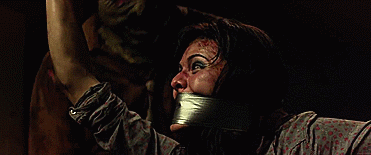 gaggedactresses:  One of my favourite gags of all time: Alexandra Daddario tightly