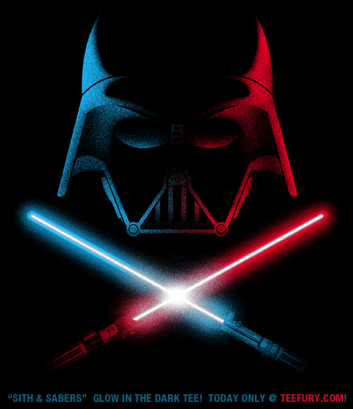 gamefreaksnz:  Check out my glow in the dark SITH &amp; SABERS tee! Available