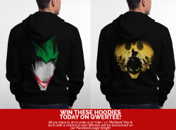 qwertee:  Win your choice of Today’s designs “Dark Knightmare” and “The Last Laugh” as a Hoodie today on Qwertee: www.Qwertee.com All you have to do to enter is (1) Follow us on Tumblr (if you don’t already) and (2) “Like” this for 1