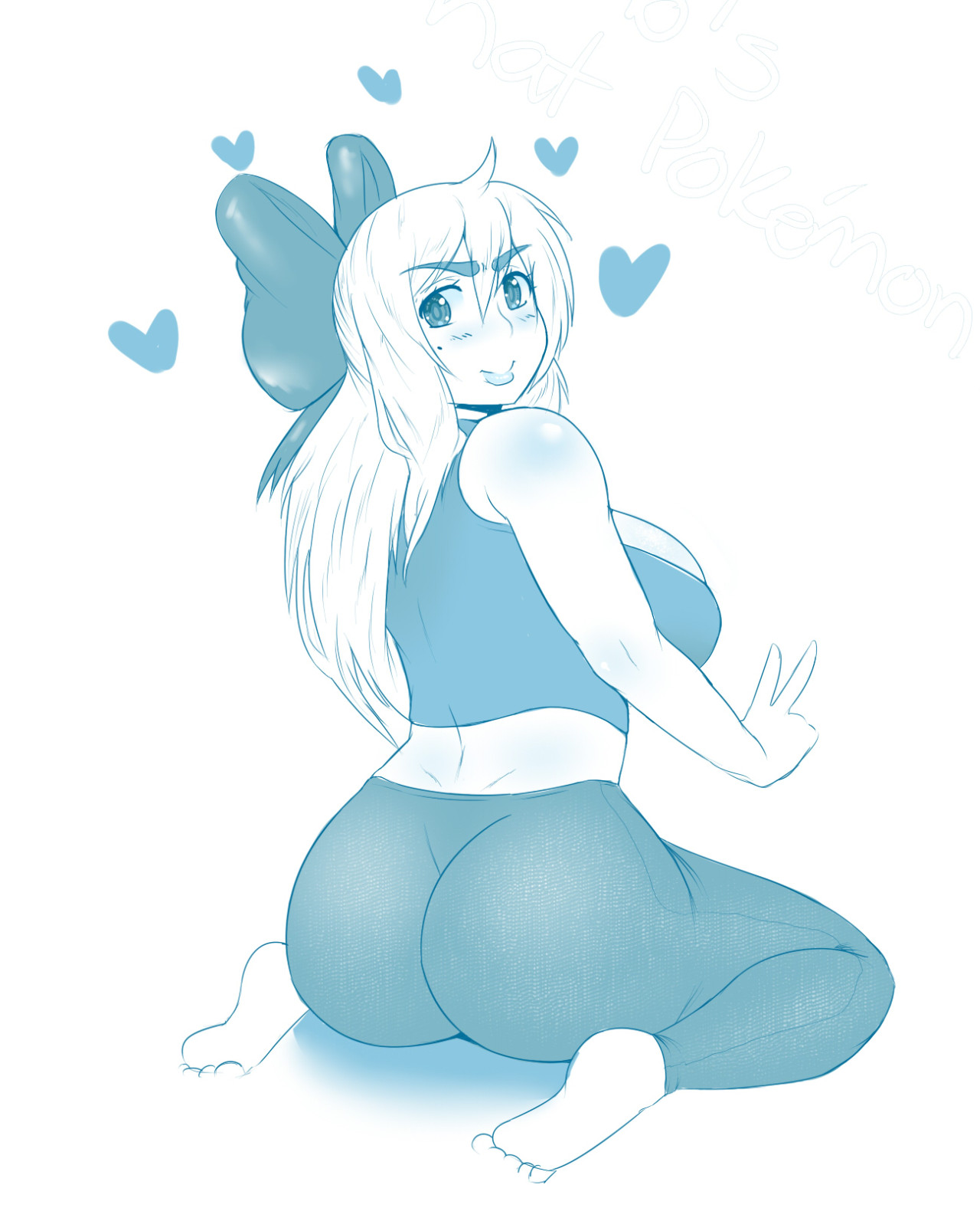 rozencruzart:  4 am butt doodle for a shy visitor ( kirbyartstuff ) on the stream.Thanks