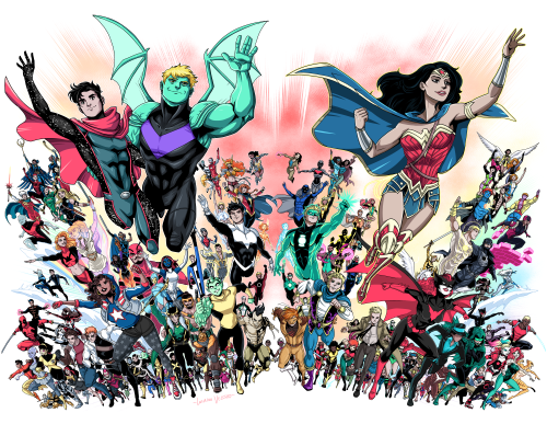 lucianovecchio:All together now!LGBTIQ+ heroes of Marvel and DC Comics#lgbt #lgbtsuperheroes #lgbtco