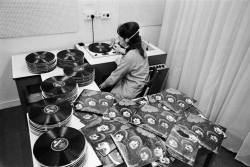 strungoutwire:  This lady’s job was to listen to hundreds of copies of Rubber Soul and make sure the sound quality was up to scratch. 