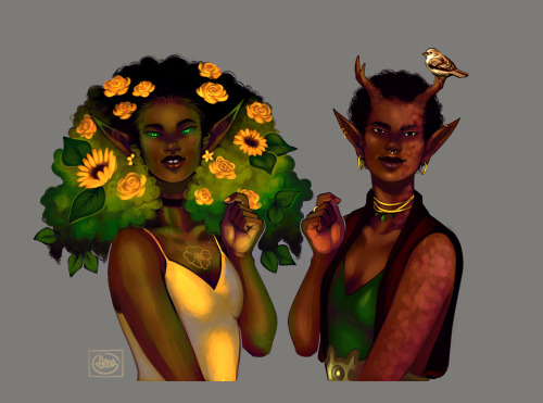 Myantha & Aradicia Duskwood; the twin daughters of Nature ♥Characters (NPC and player’s characte