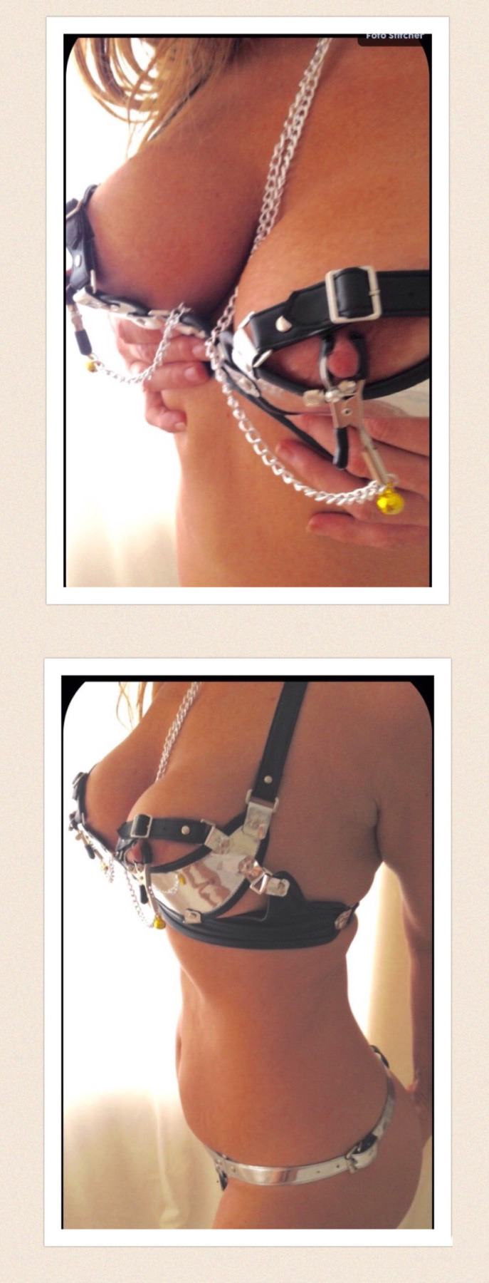 piercednipples:  B submitted:Probably my Favorite bedroom outfit.