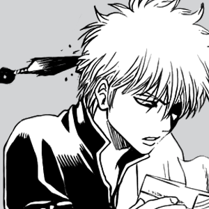 drunk-terminator:  here is a beautiful display about the fine relationship between gintoki’s head and tsukuyo’s kunai. 