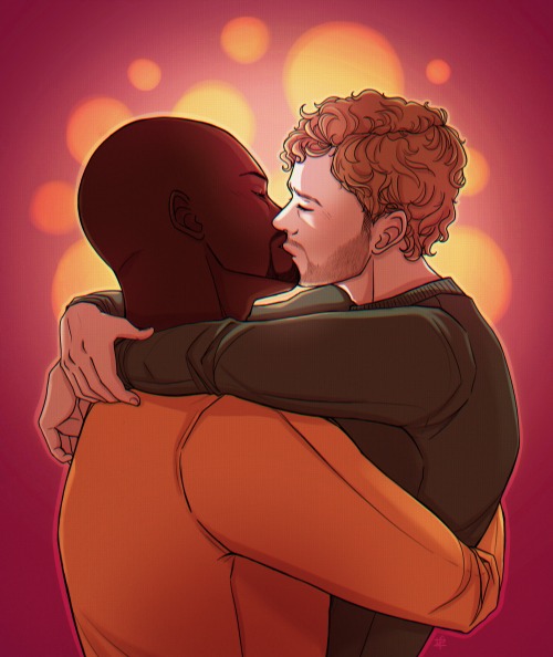 It’s valentine’s day and I drew Luke and Danny kissing I guess. :D