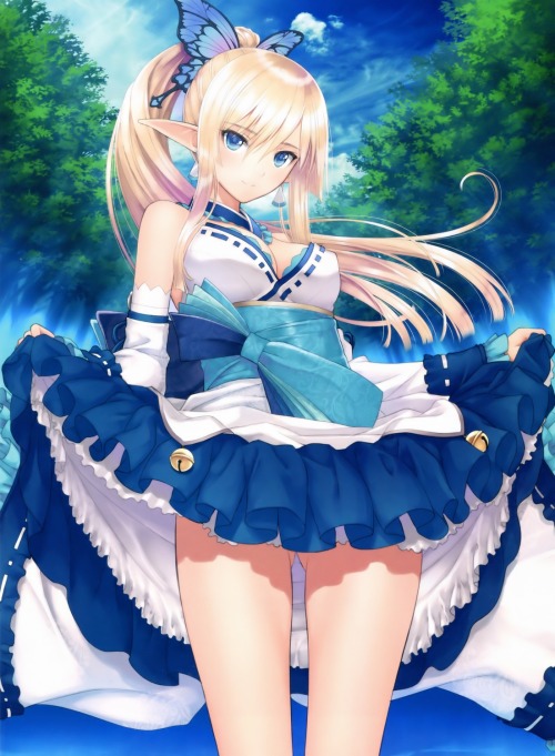 XXX cleavage dress kirika towa alma pointy ears photo