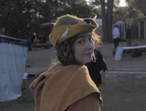 An early morning picture that Kieran snapped of me at Rowany Festival (SCA event) around this time l