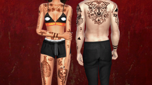 hieizzysims: Boss Tattoo 3 Swatches (100%, 70% and 50% Black)Custom thumbnailBase game compatibleFor