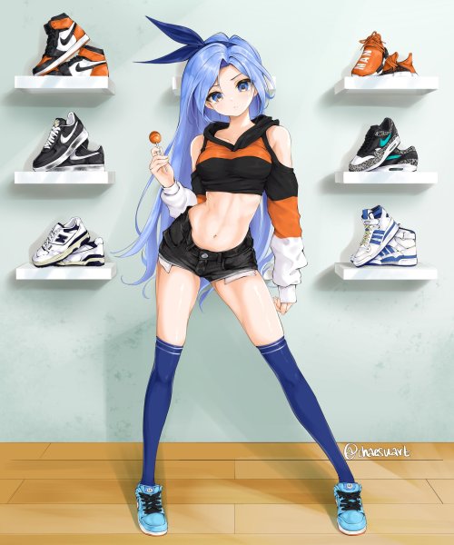 tumbdom:chaesu👟さんはTwitterを使っています 「My blue-haired sneakerhead tsundere https://t.co/KG5TWaNiIT」 / Twitter